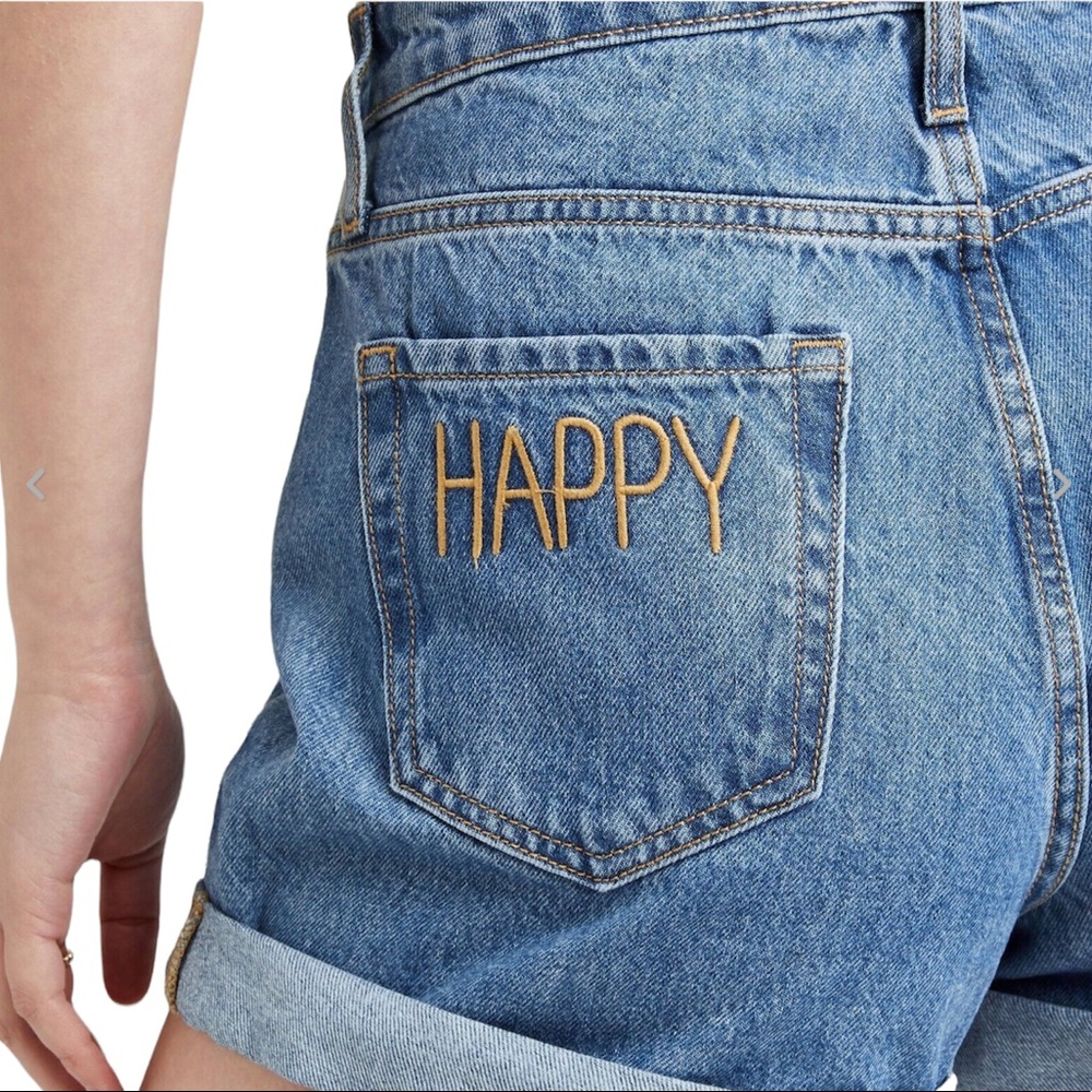 Wild Fable || NWT || “Happy” Pocket Highest Rise Mom Shorts - Picture 1 of 7